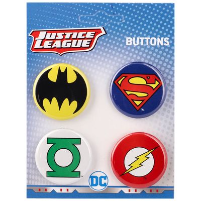 Justice League Set of Four 1.25"  Buttons