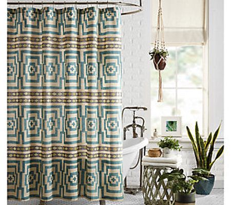 Justina Blakeney Hypnotic Blue Shower Curtain