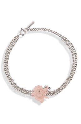 Justine Clenquet Ever Rose Choker Necklace in Palladium