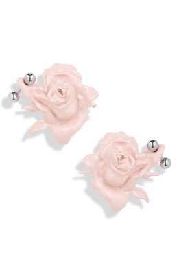 Justine Clenquet Juliet Rose Stud Earrings in Pink