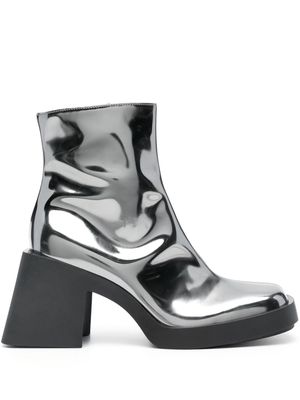 Justine Clenquet Milla 80mm metallic ankle boots