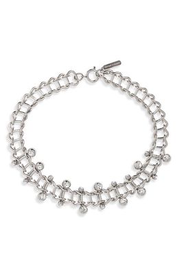 Justine Clenquet Mindy Pierced Choker Necklace in Crystal