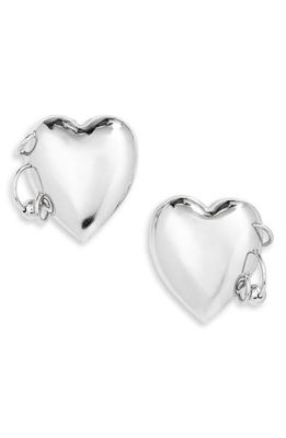 Justine Clenquet Peaches Clip-On Earrings in Palladium