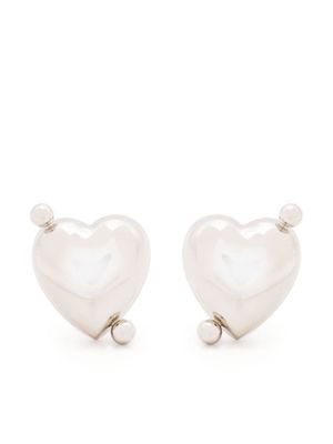 Justine Clenquet Sasha heart-shaped earrings - Silver