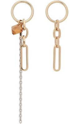 Justine Clenquet SSENSE Exclusive Gold Paloma Earrings
