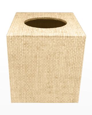 Jute Cube Tissue Box Cover, Sand