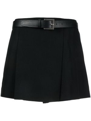 Juun.J belted skirt shorts - Black