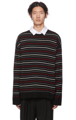 Juun.J Black Striped Sweater