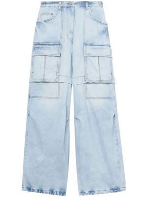 Juun.J cargo-pocket wide-leg jeans - Blue