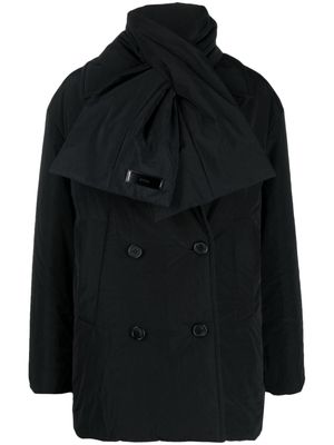 Juun.J double-breated padded jacket - Black