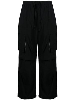 Juun.J drawstring-waist cargo trousers - Black