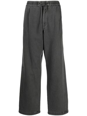 Juun.J drawstring waistband wide-leg trousers - Grey