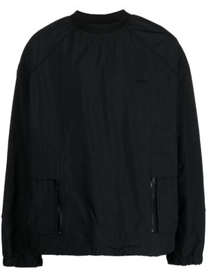 Juun.J embroidered-logo sweatshirt - Black