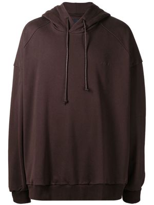 Juun.J embroidered-Randonnée detail hoodie