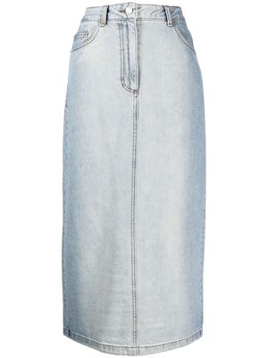 Juun.J four-pocket midi denim skirt - Blue