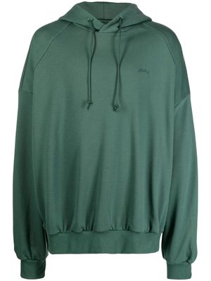 Juun.J graphic-print cotton hoodie - Green