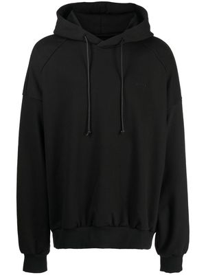 Juun.J graphic-print long-sleeve hoodie - Black