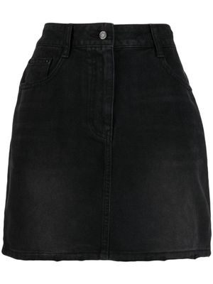 Juun.J high-waist denim miniskirt - Black