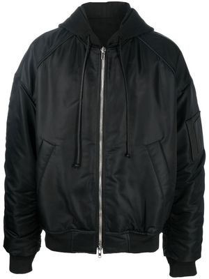 Juun.J hooded bomber jacket - Black