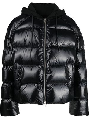 Juun.J hooded padded coat - Black