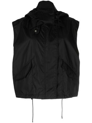 Juun.J hooded vest jacket - Black