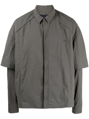 Juun.J layered drop-shoulder shirt - Grey