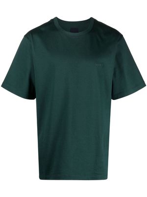Juun.J logo-embroidered cotton T-shirt - Green