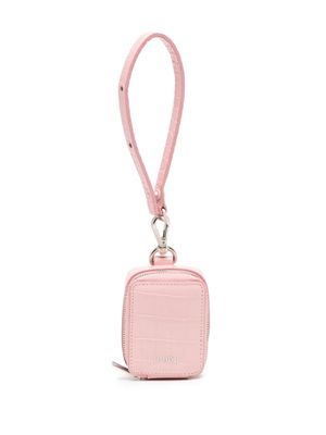 Juun.J logo-plaque leather mini bag - Pink