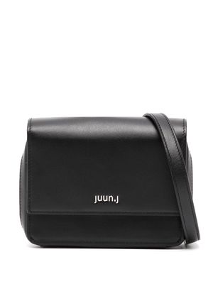 Juun.J logo-plaque leather wallet - Black