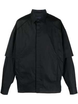 Juun.J long-sleeve double-layer shirt - Black