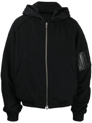 Juun.J long-sleeve hooded jacket - Black