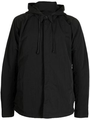 Juun.J long-sleeve hooded shirt - Black