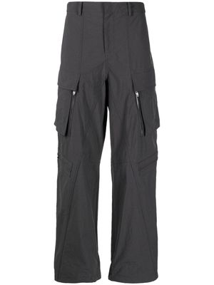 Juun.J mid-rise wide-leg cargo trousers - Grey