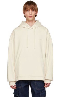 Juun.J Off-White Layered Hoodie