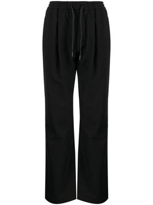 Juun.J pleated wool-blend trousers - Black