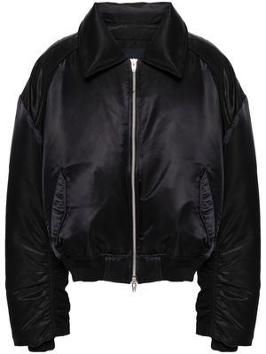 Juun.J pointed-collar puffer jacket - Black