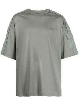Juun.J short-sleeved panelled cotton T-shirt - Green
