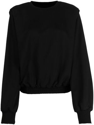 Juun.J shoulder pad sweatshirt - Black