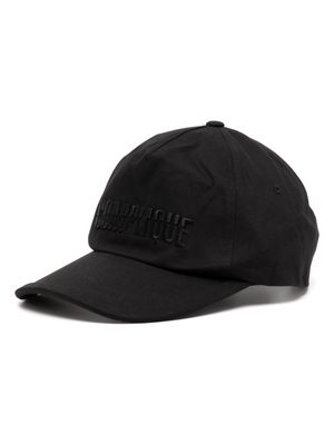 Juun.J slogan-embroidered cotton baseball cap - Black