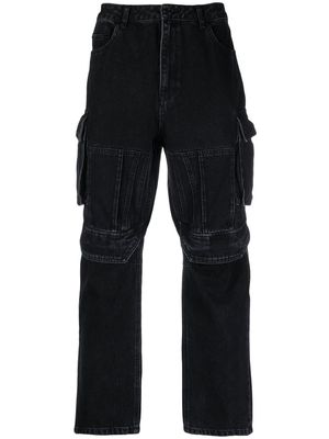 Juun.J straight-leg cargo jeans - Black
