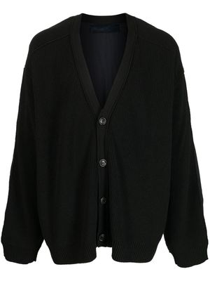 Juun.J V-neck long-sleeve cardigan - Black