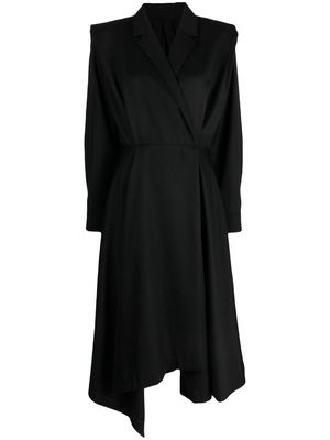 Juun.J V-neck wool dress - Black