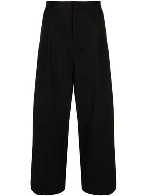 Juun.J wide-leg cotton tailored trousers - Black