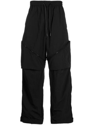 Juun.J wide-leg drawstring trousers - Black