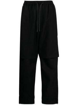 Juun.J wide-leg wool trousers - Black