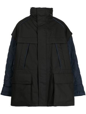 Juun.J zip-up padded jacket - Black