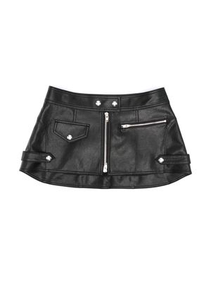 Juun.J zipped faux-leather belt - Black