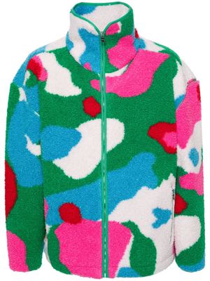 JW Anderson abstract-pattern fleece-texture jacket - Pink