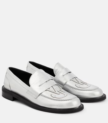 JW Anderson Anchor leather loafers