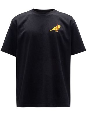 JW Anderson Anchor logo-embroidered T-shirt - Black